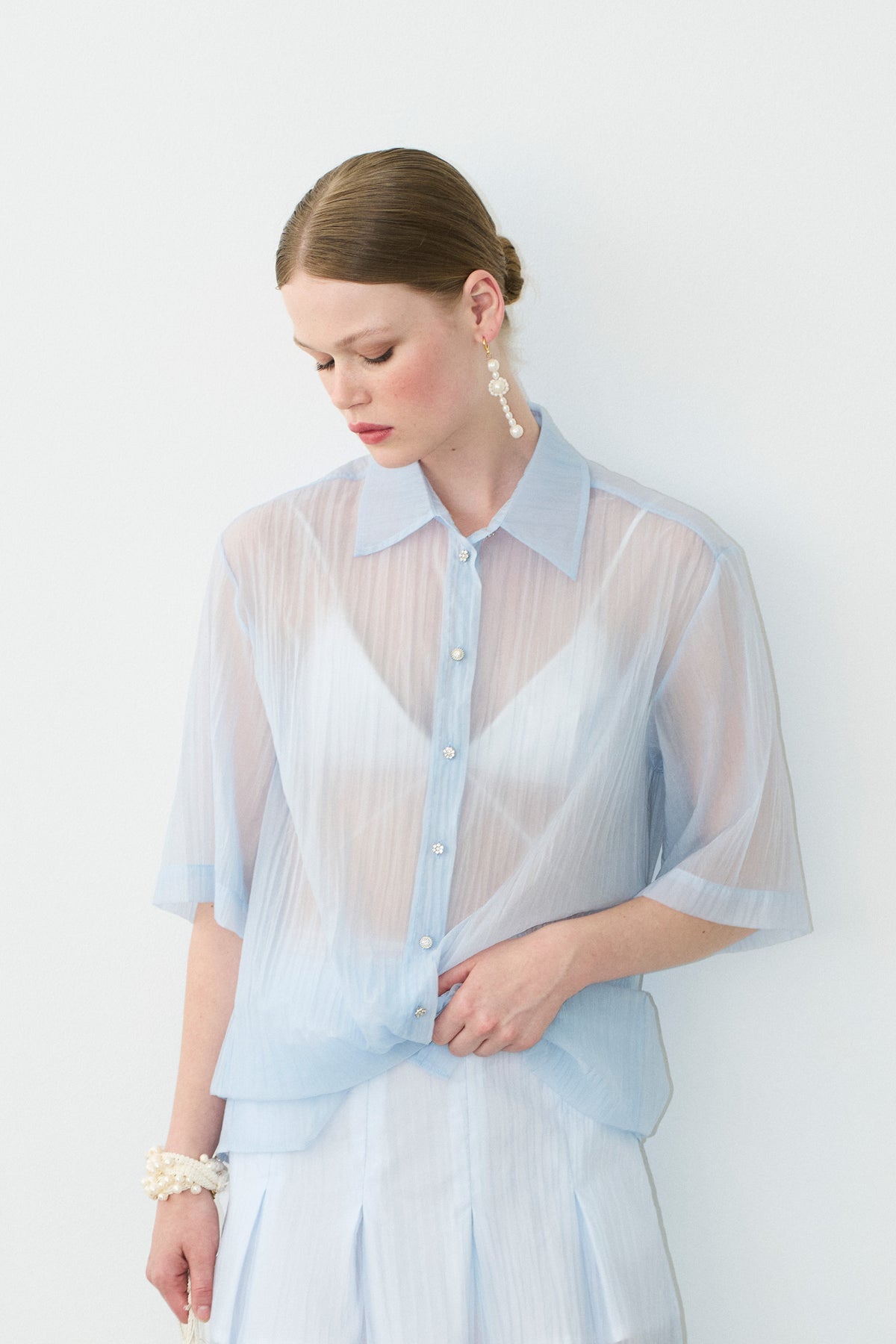 Swan Shirt Ice Blue