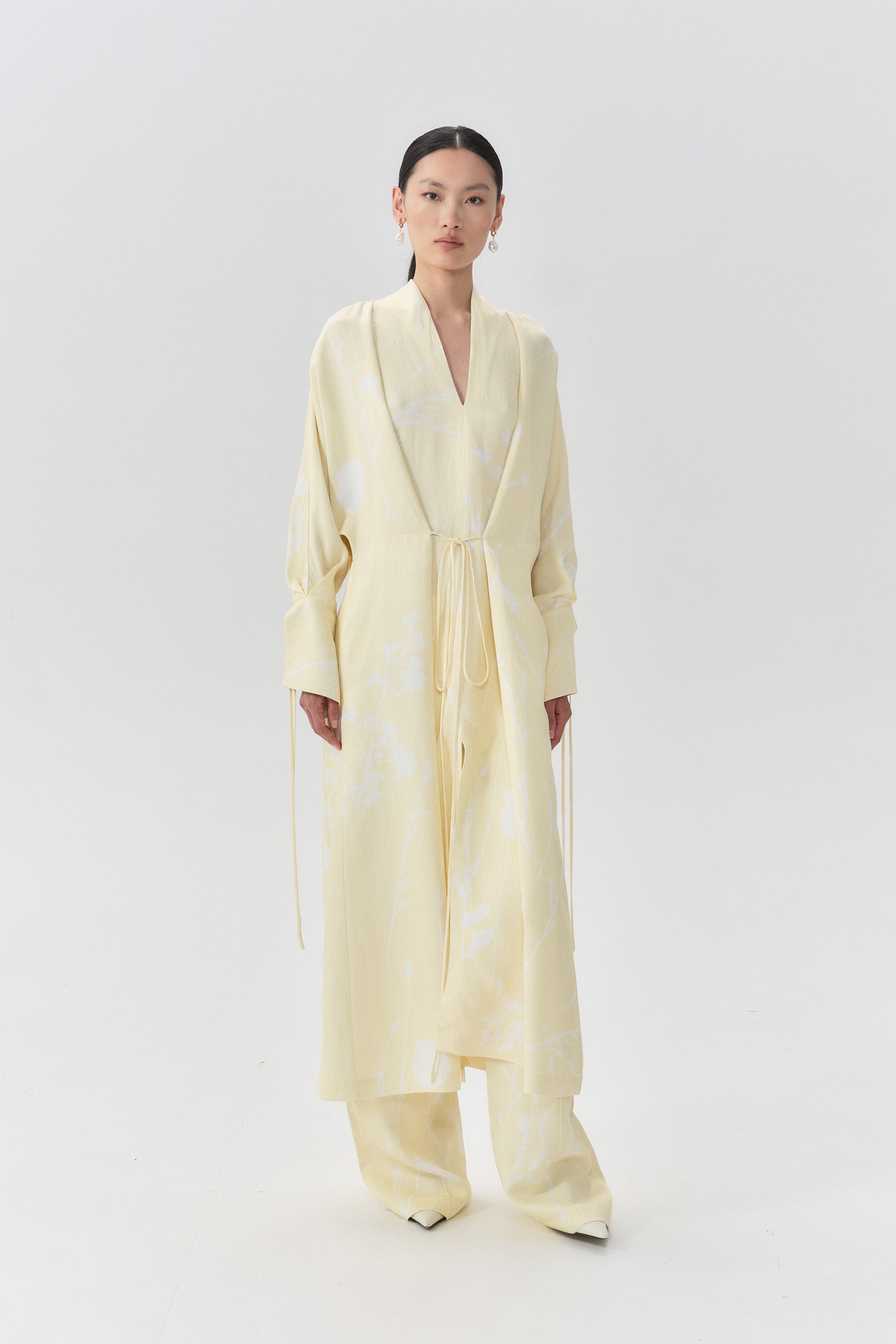 Kimono Dress – Gobi Print – Butter Yellow – TENCEL™ Lyocell – Ltd