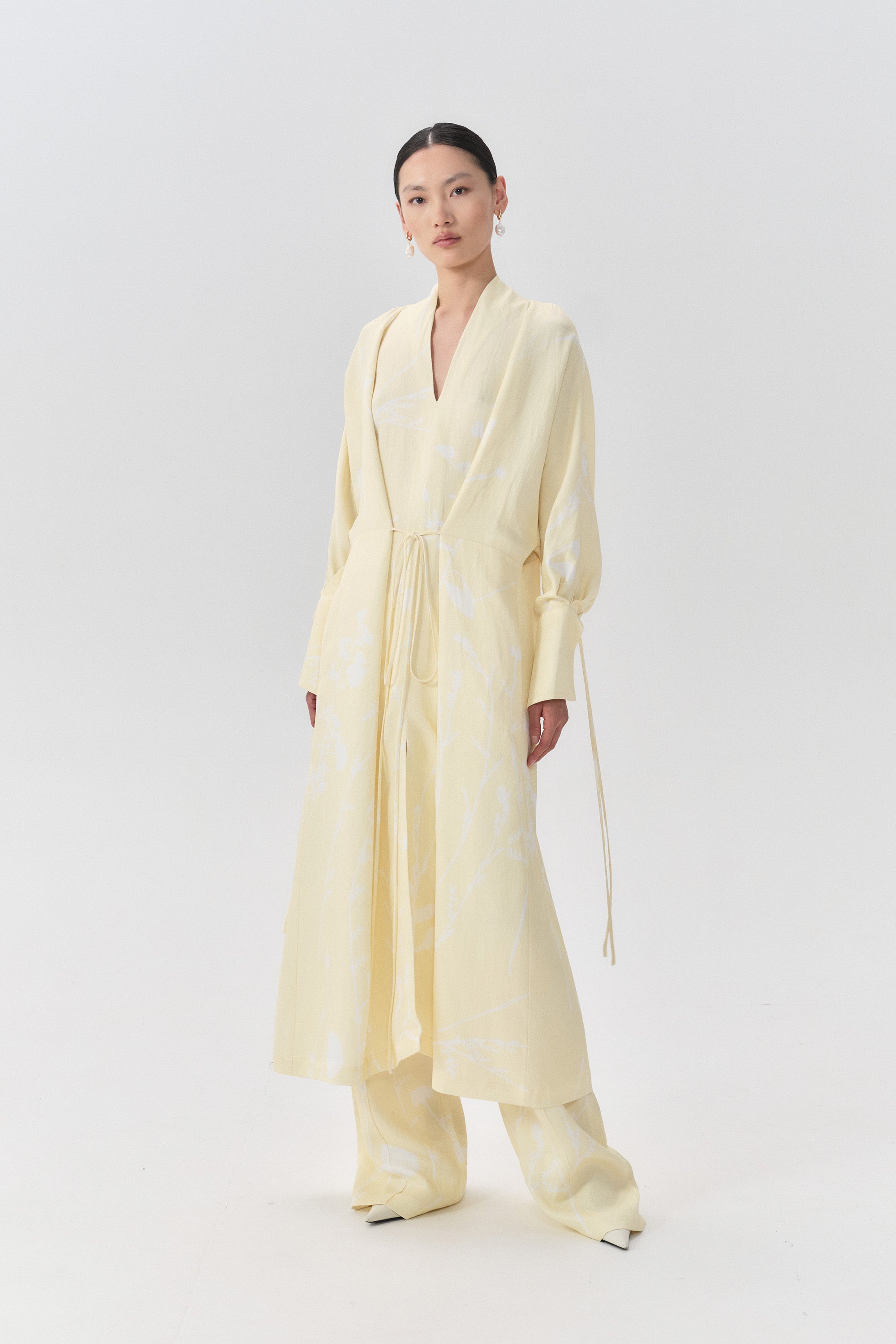 Kimono Dress – Gobi Print – Butter Yellow – TENCEL™ Lyocell – Ltd