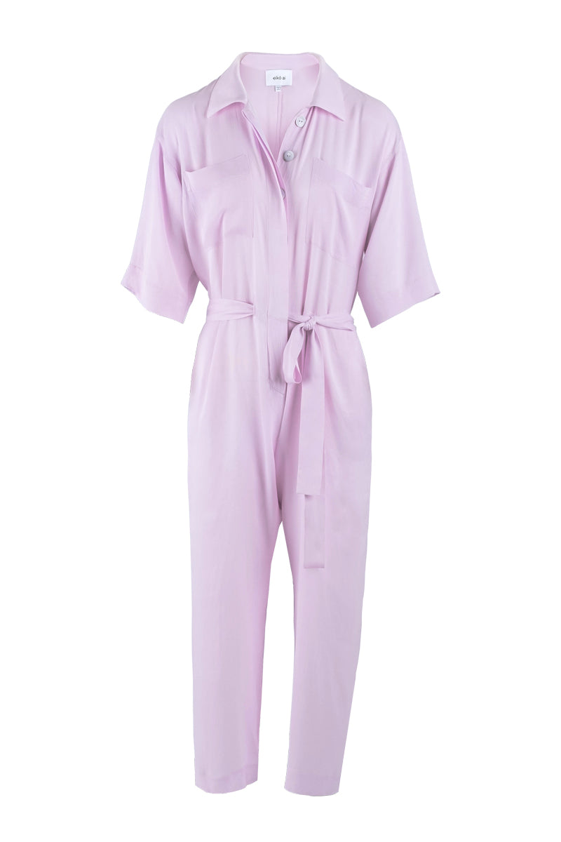 Lilac cropped utility jumpsuit